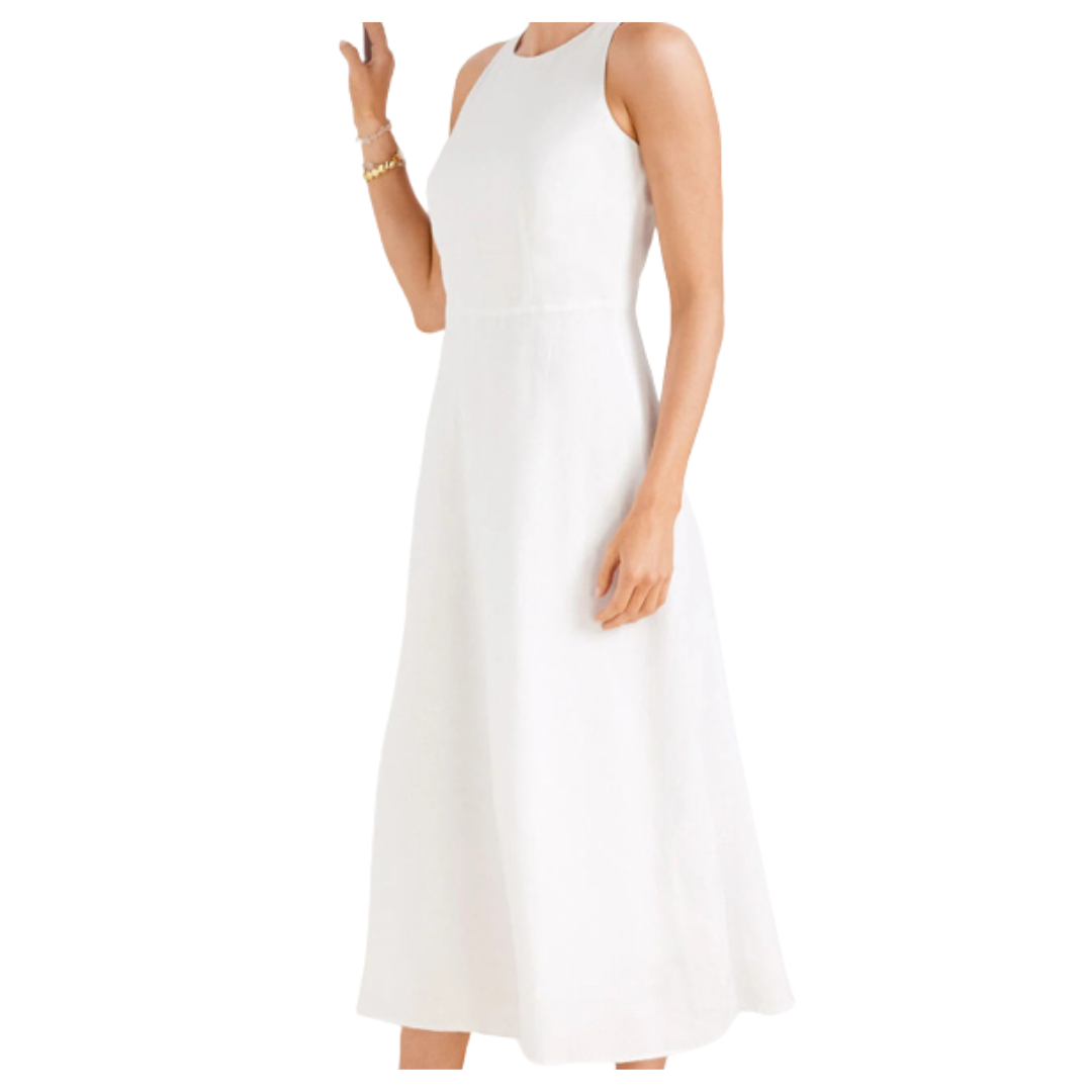 linen fit & flare dress