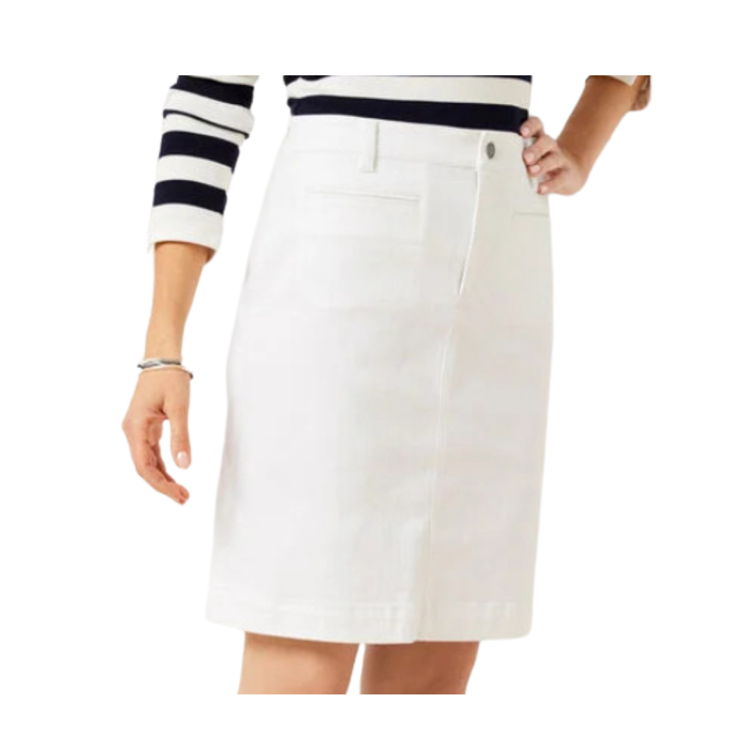 denim a-line skirt
