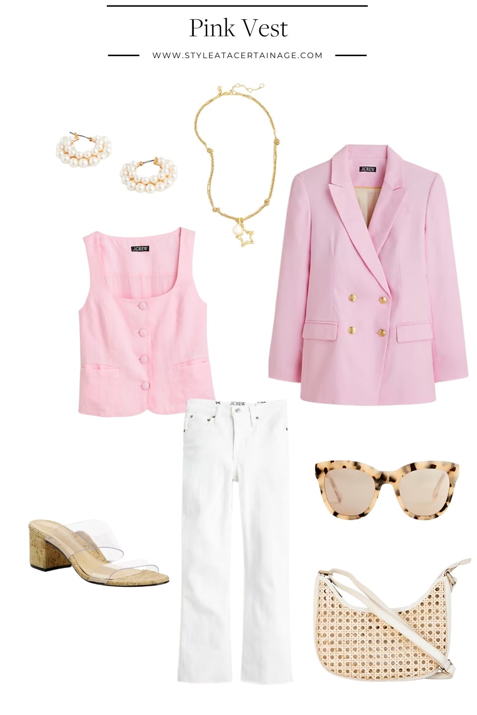 pink vest outfit