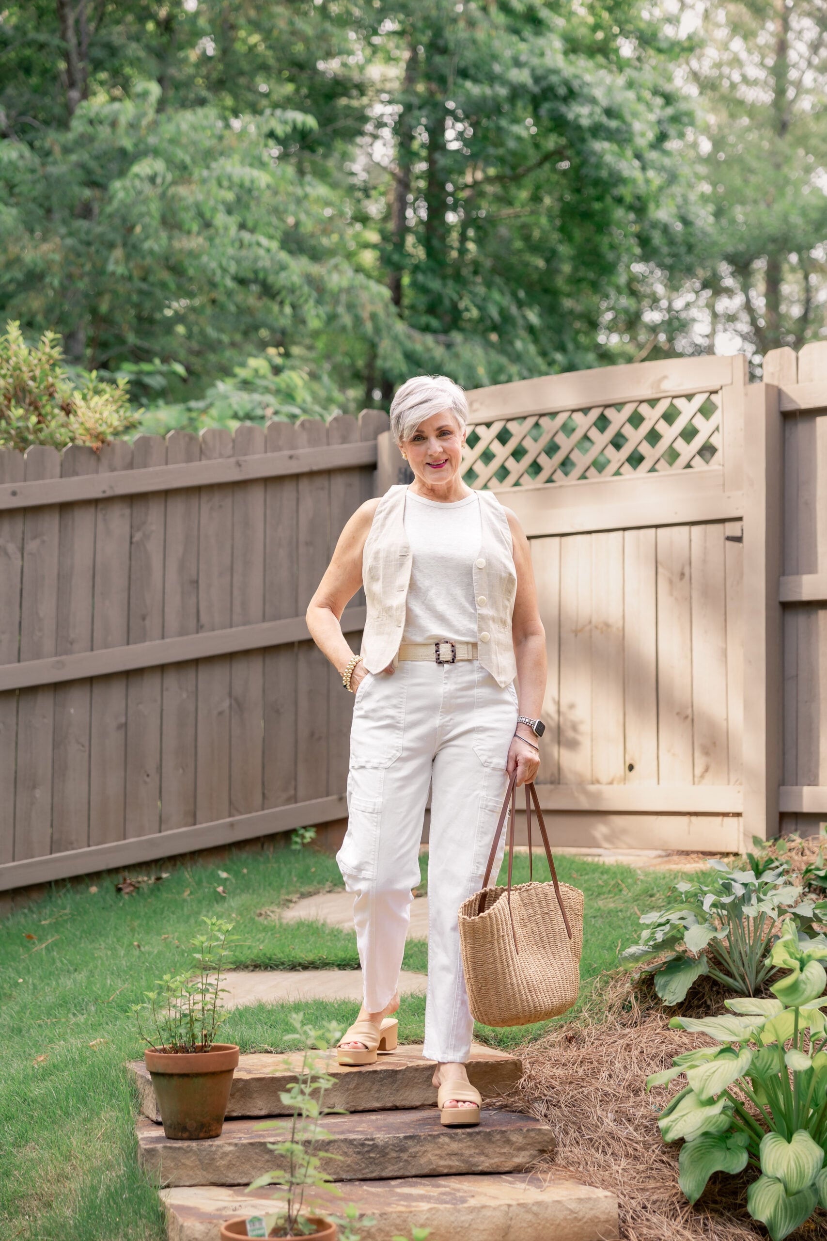 How to Style a Linen Vest