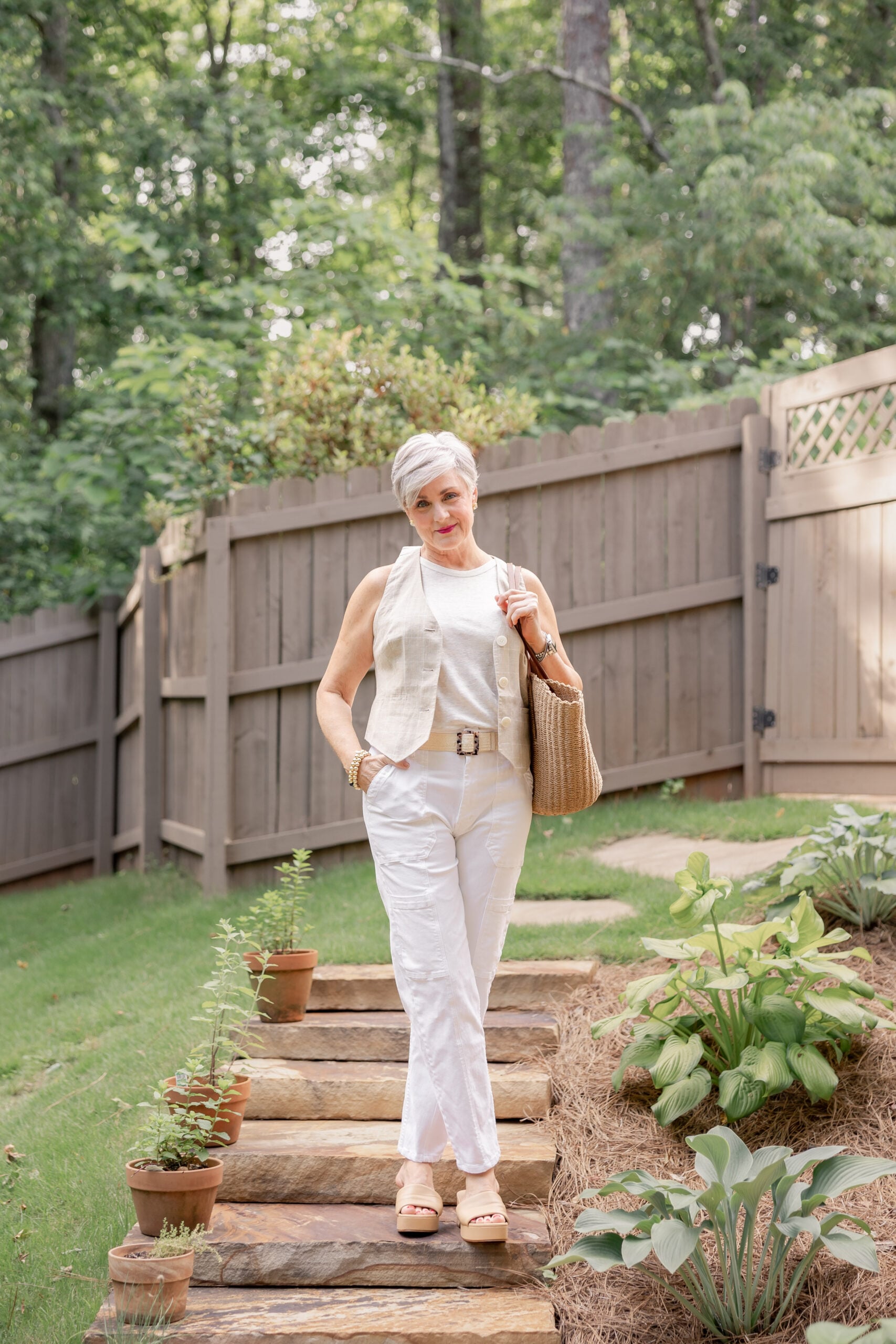 How to Style a Linen Vest