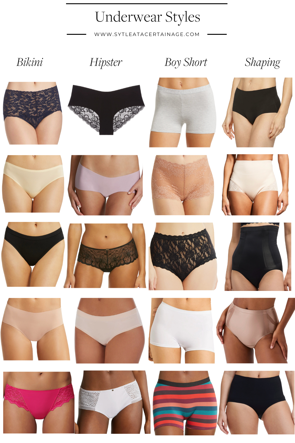 Underwear styles