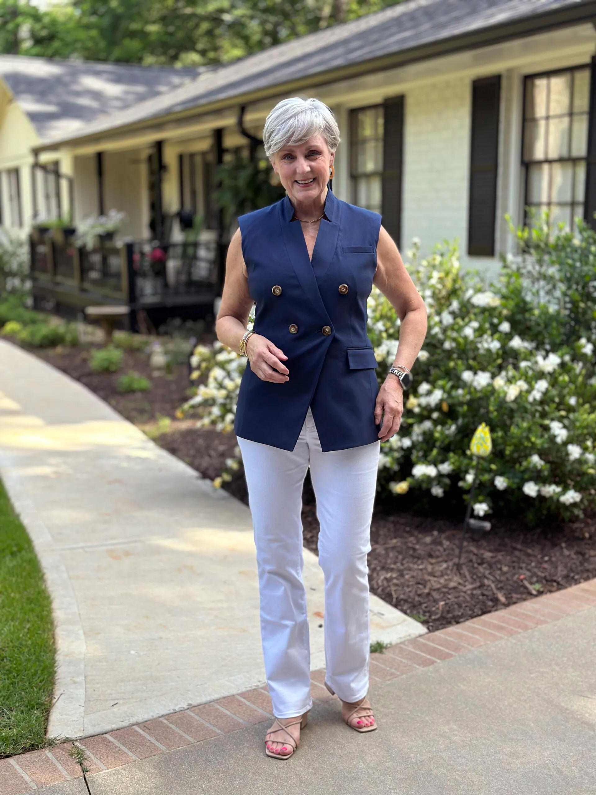5 White Flare Denim