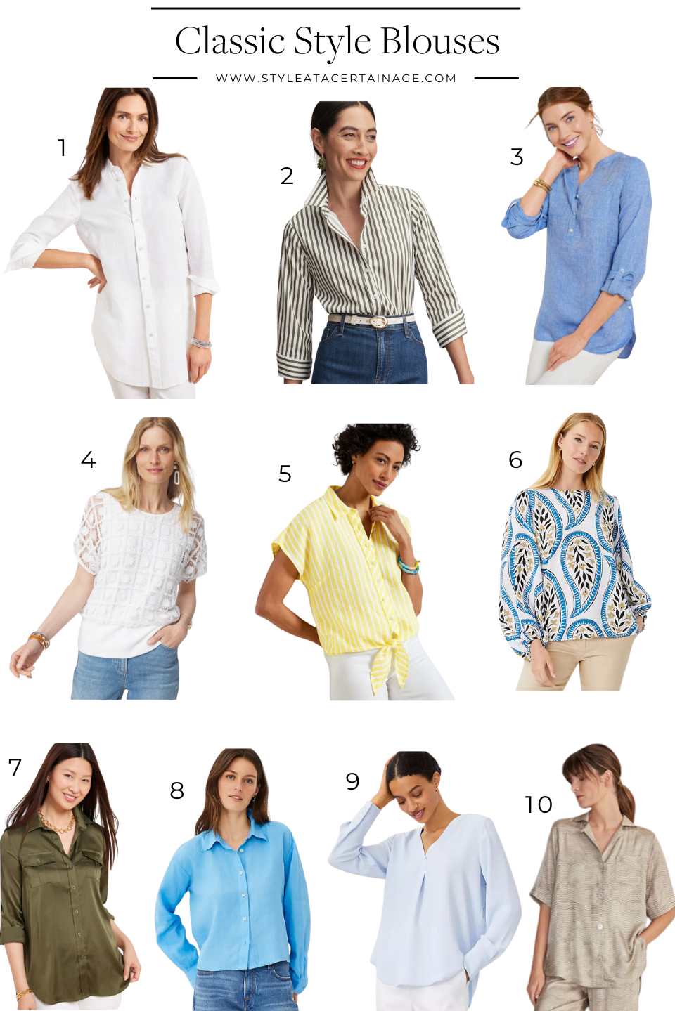 classic style blouses