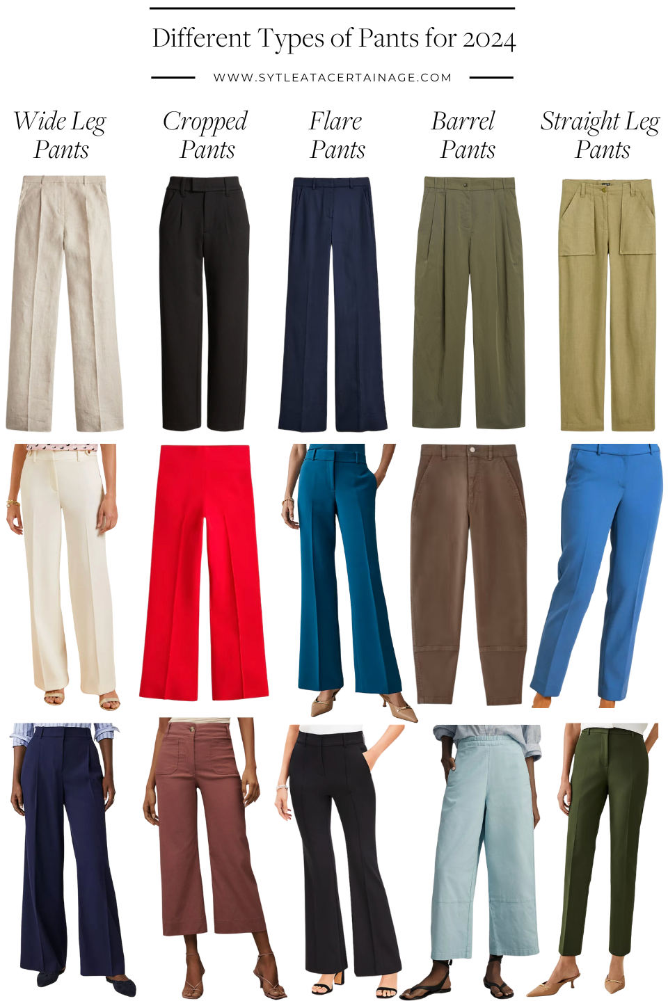 Different Types of Pants