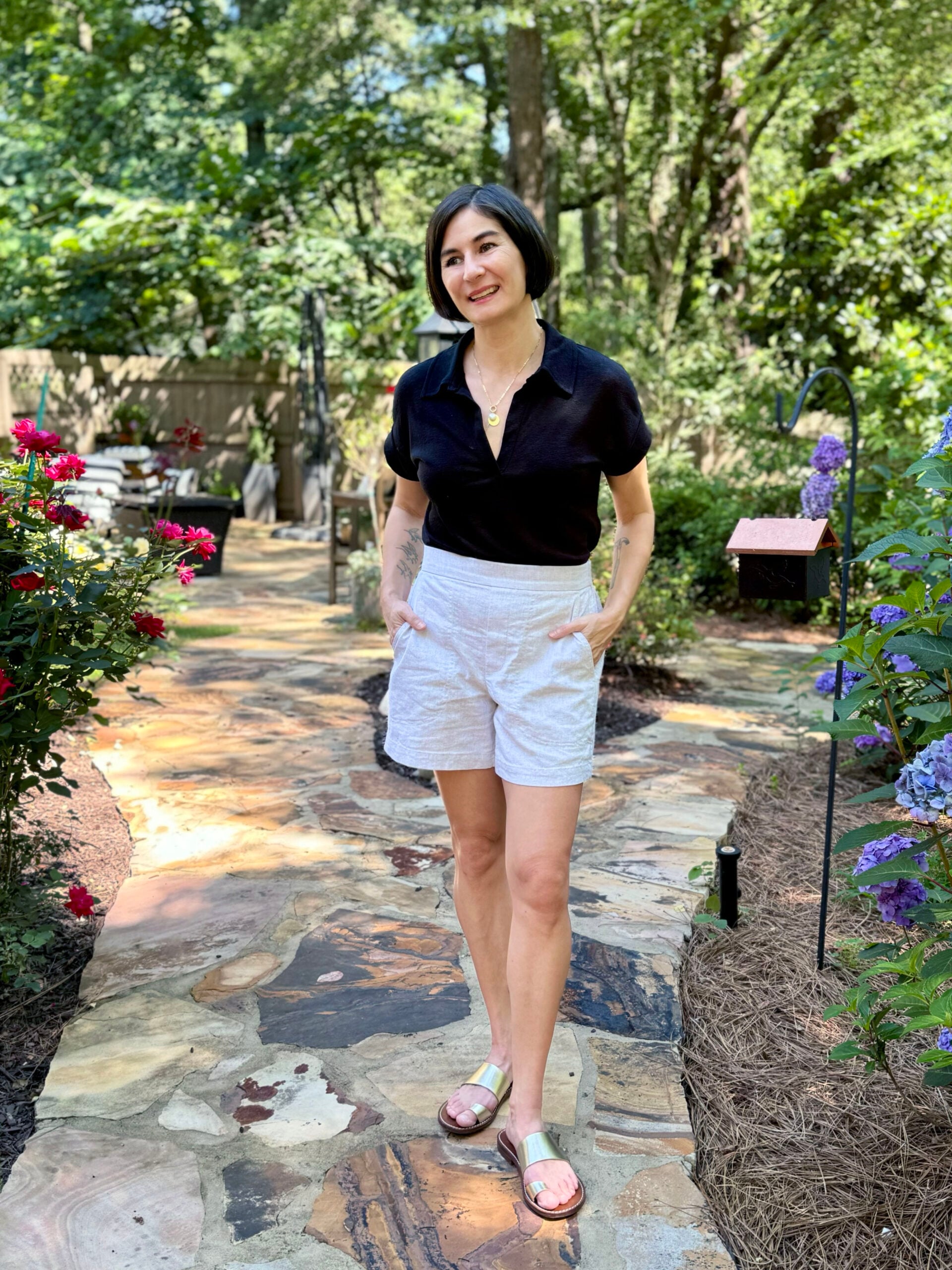 4th of July Weekend linen blend shorts