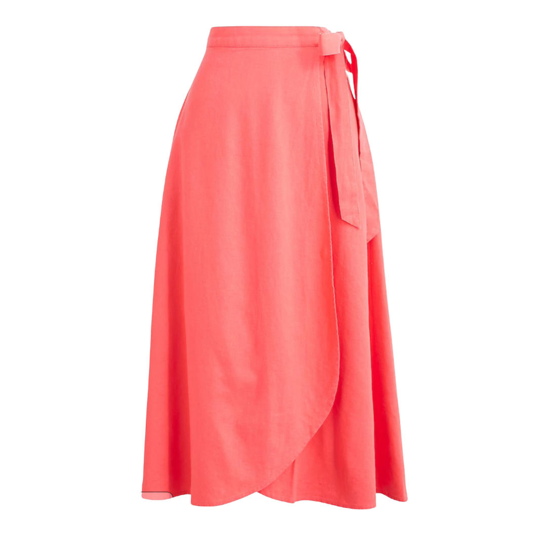 faux wrap skirt