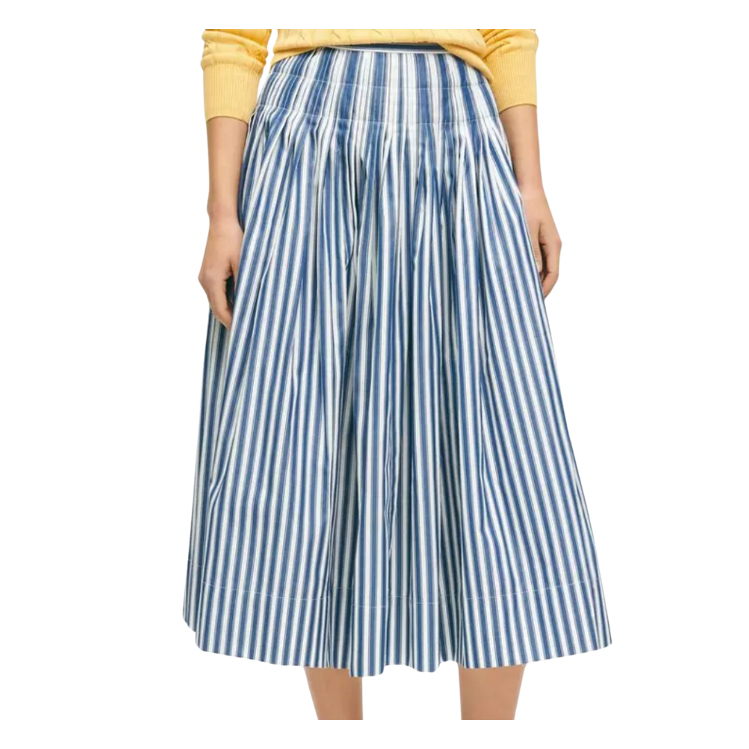 striped a-line skirt
