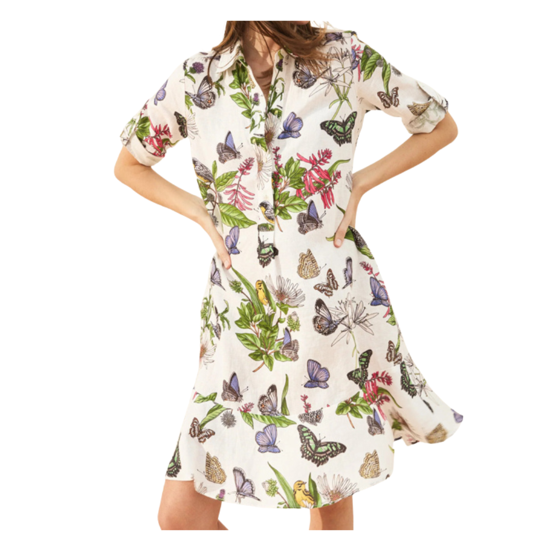 mariposa linen dress