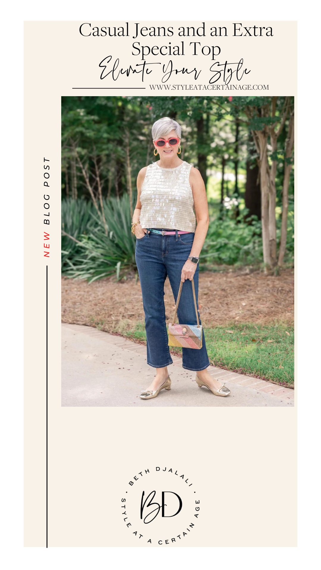 casual jeans and top outfit