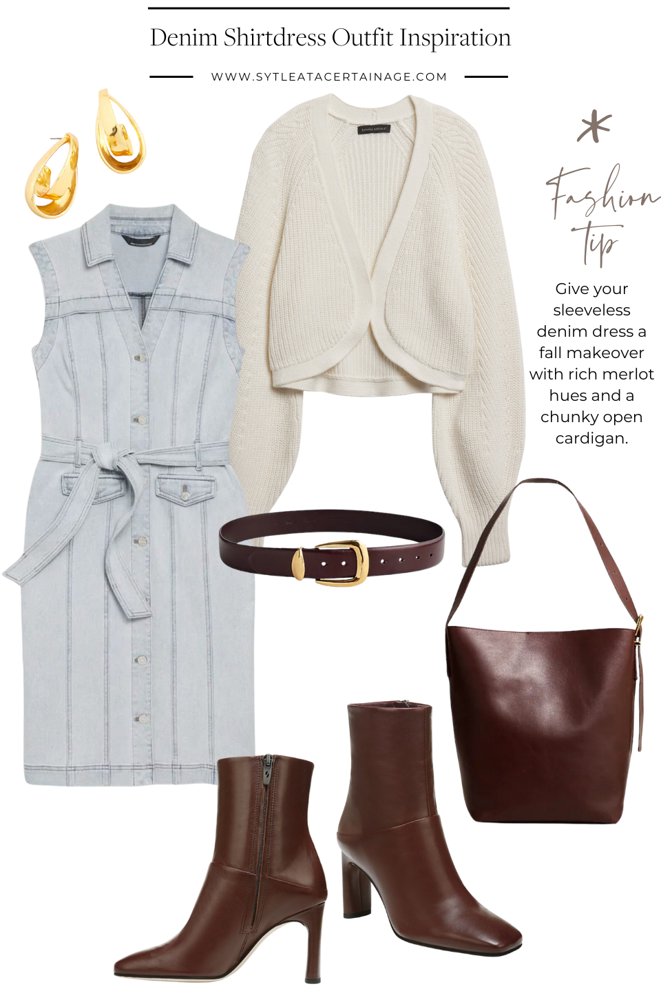 Denim Dress Outfit Inspiration 1