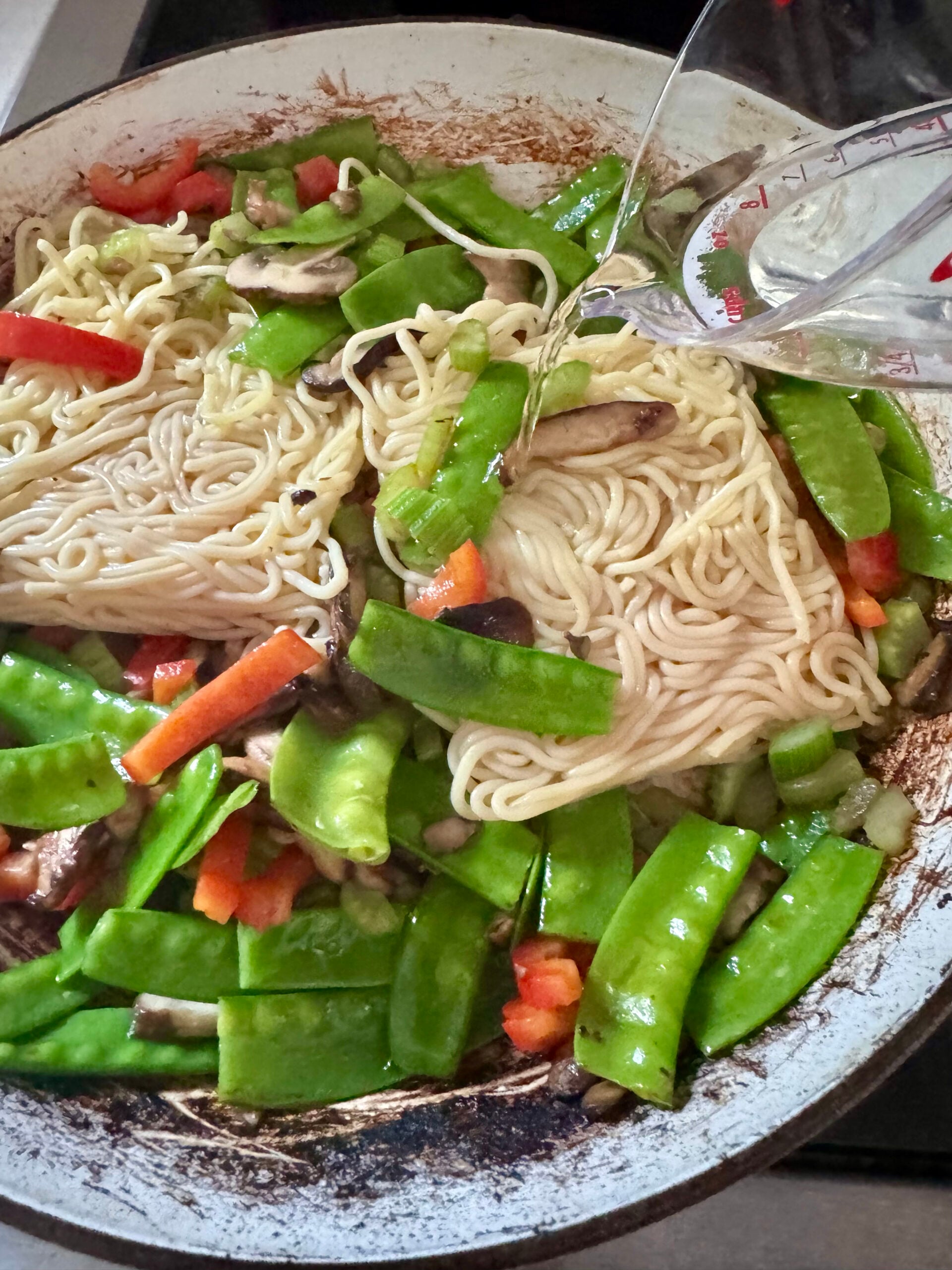 add the stir fry noodles