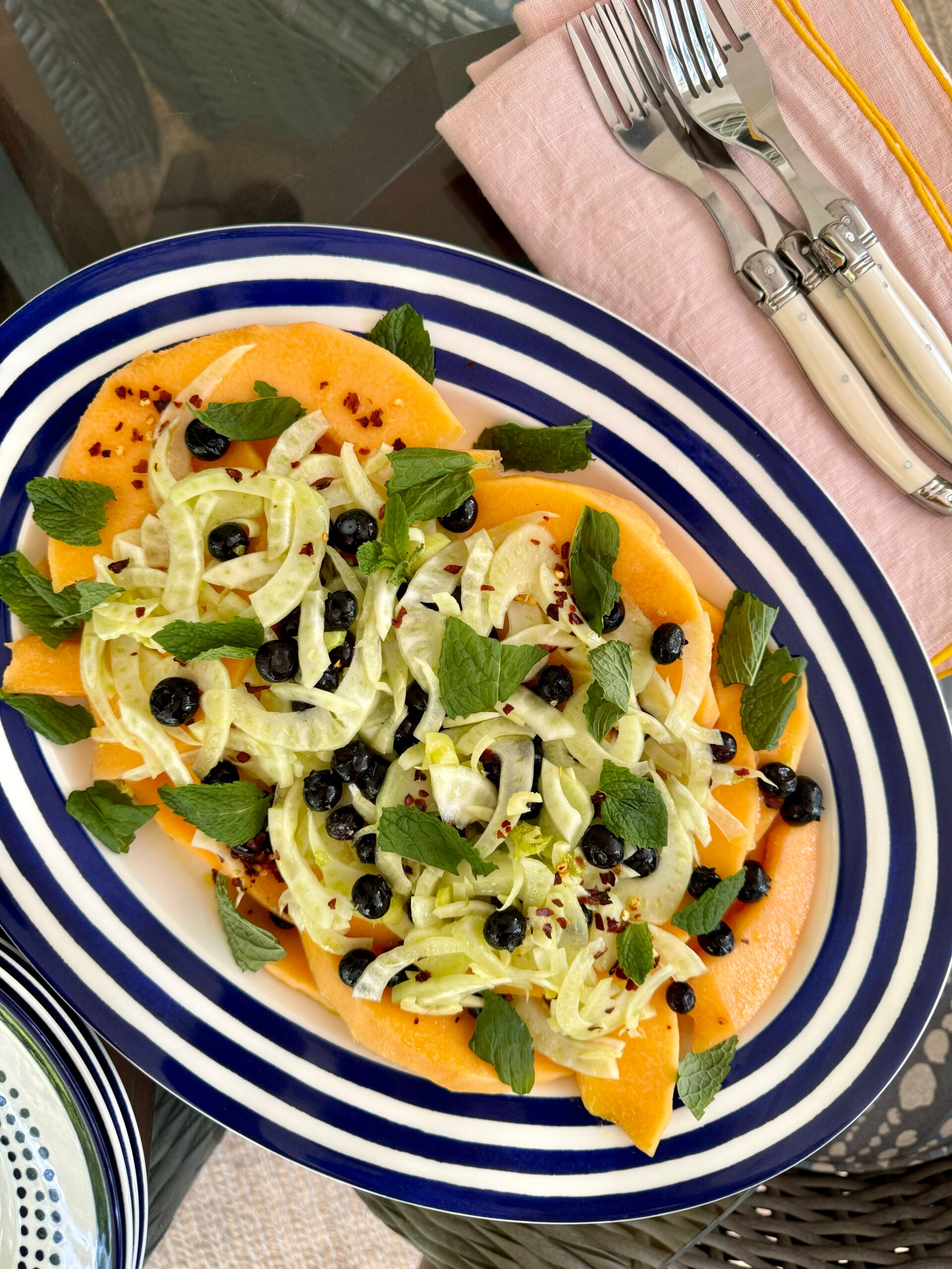 Fennel, Melon, and Blueberry Salad