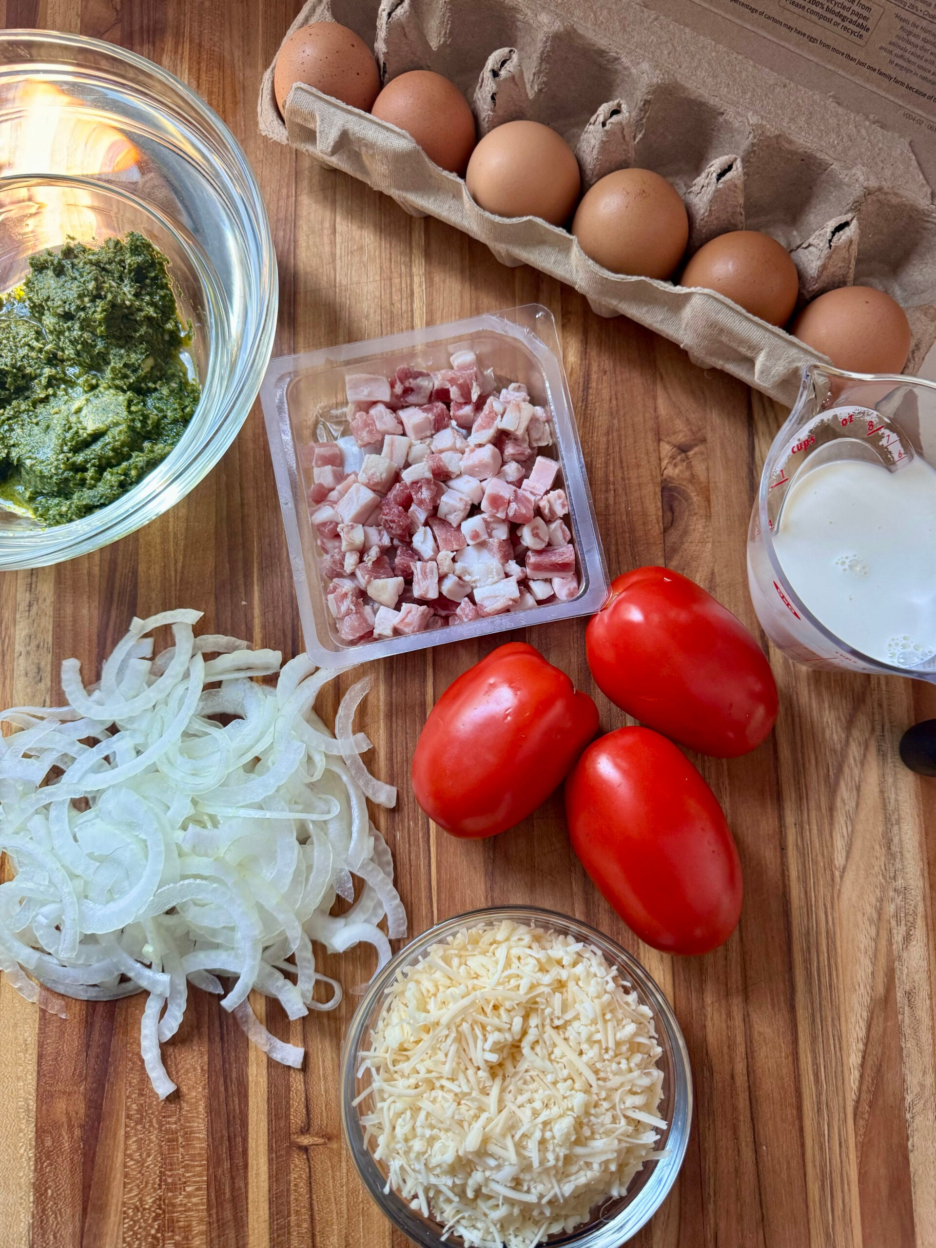 Summertime Quiche ingredients