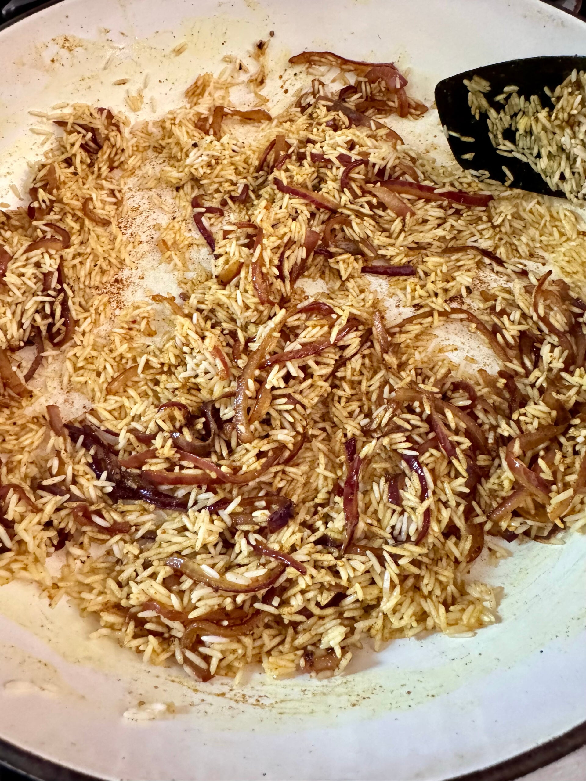 add rice and stir