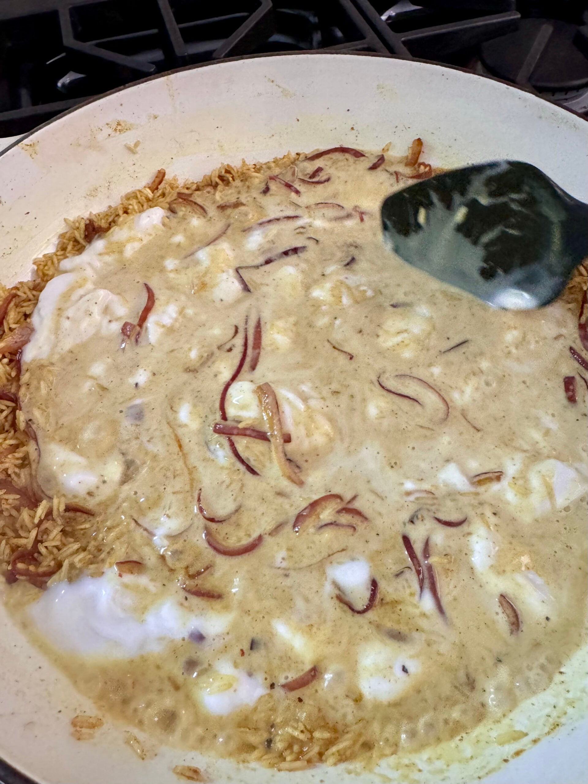 stir in coconut milk