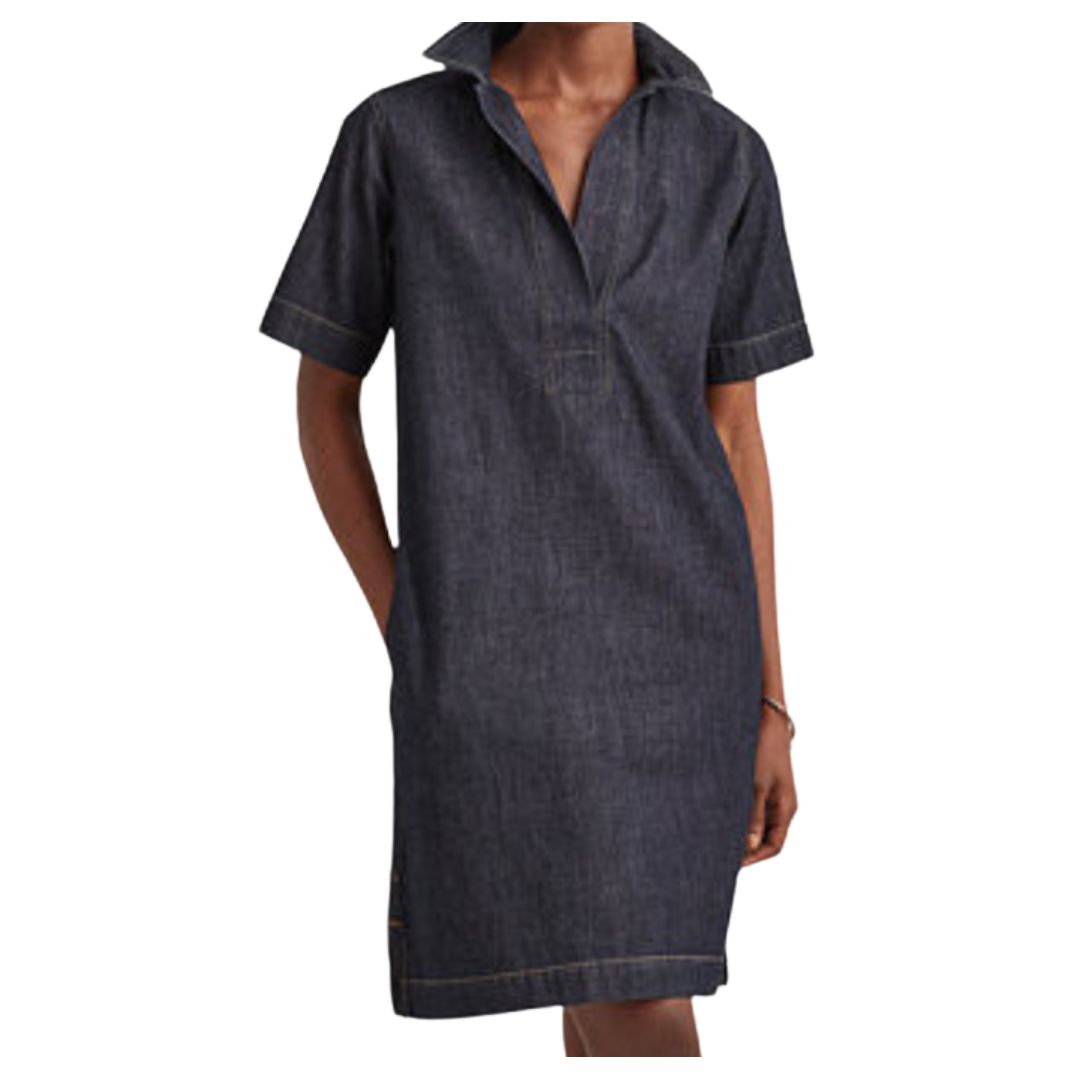 denim cotton shift dress