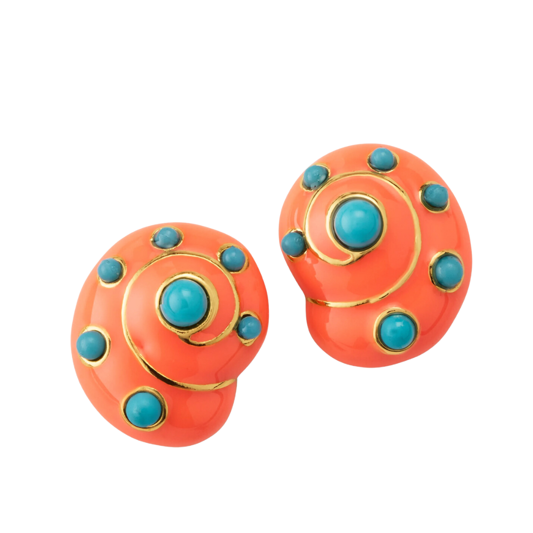 enamel and turquoise earrings | How to Rock Bold Hues