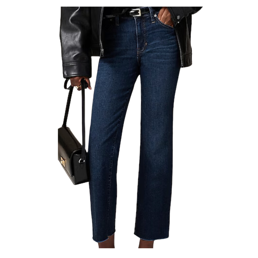 mid rise crop kick flare leg