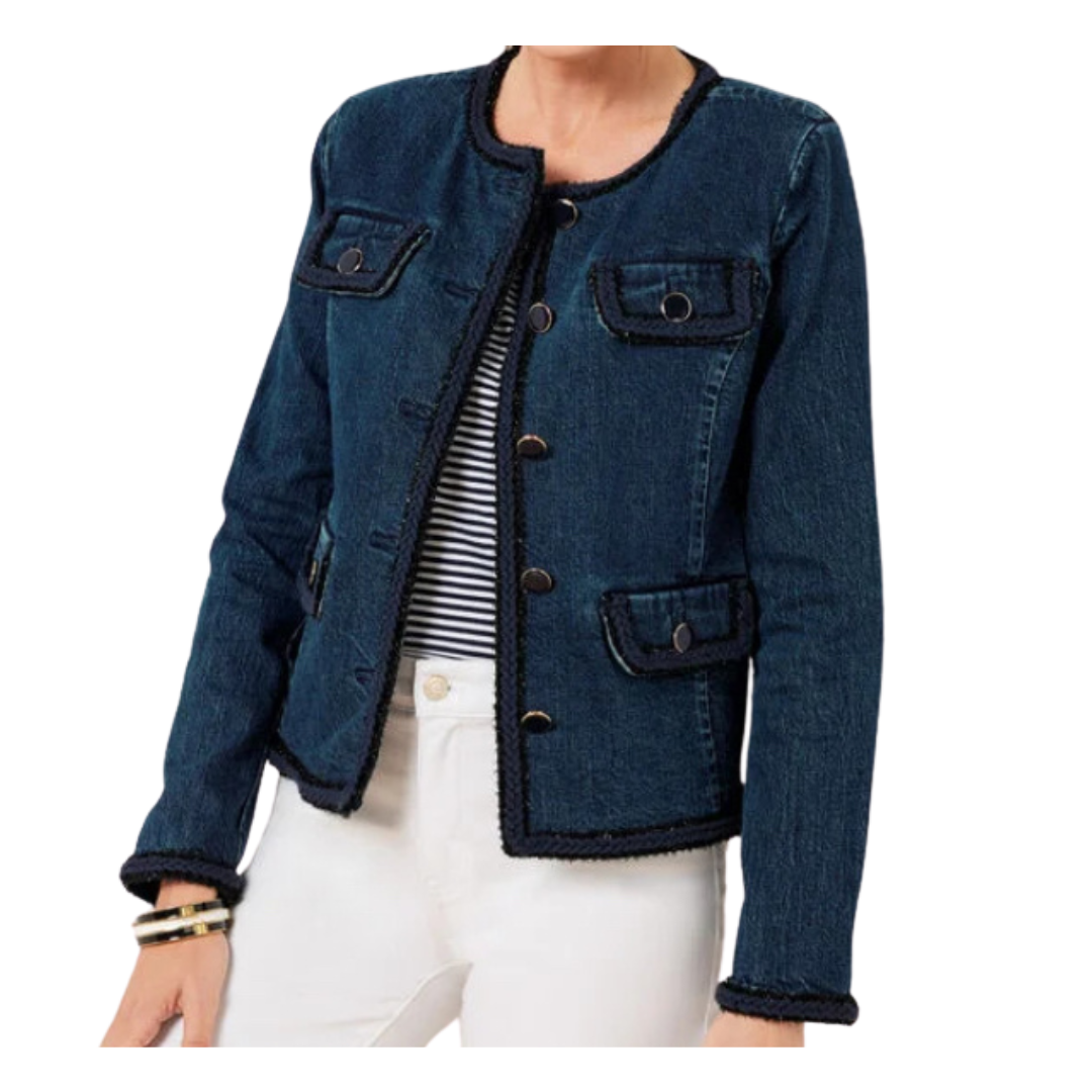 braided trim bead jacket