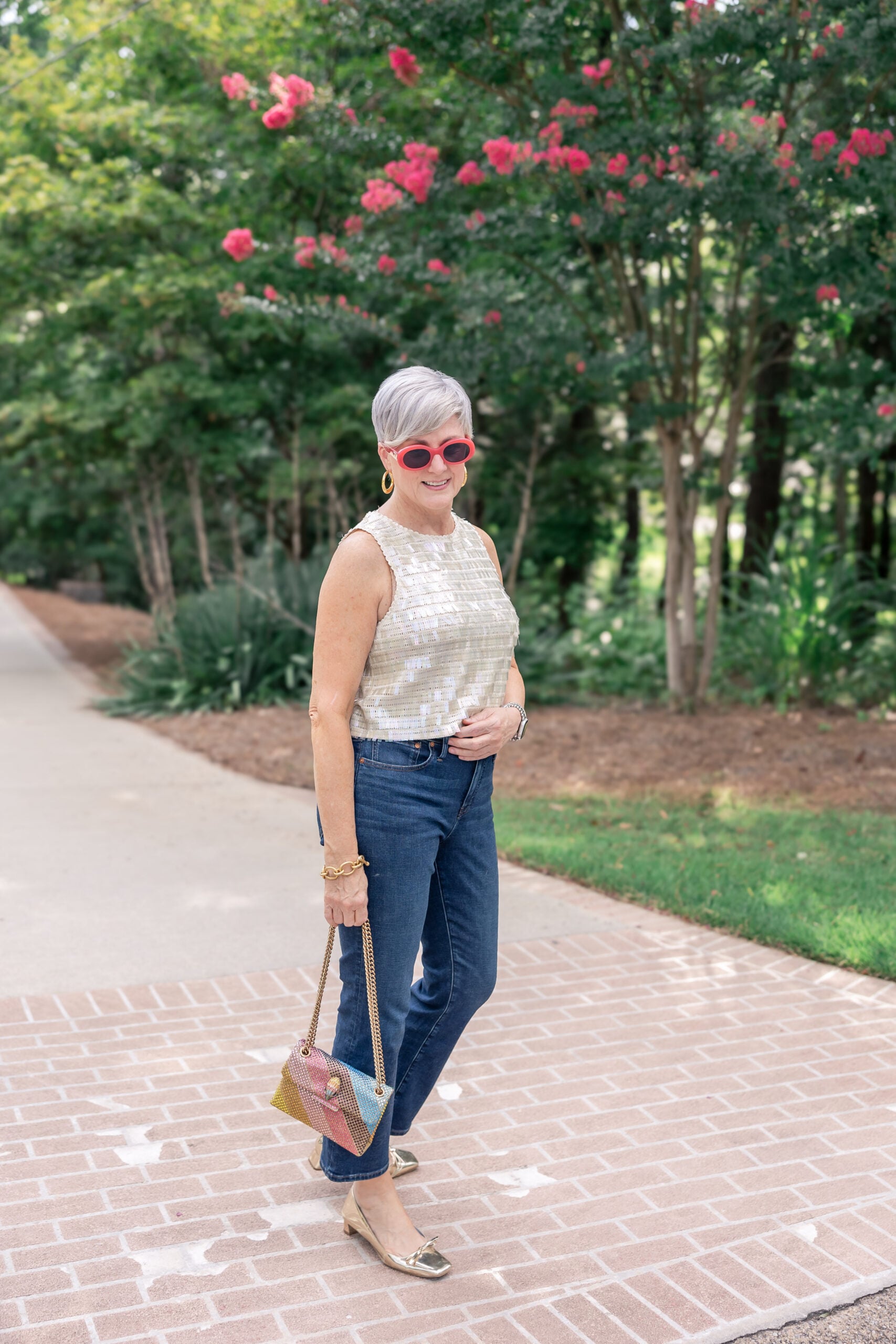 Sequin top outfit inspo