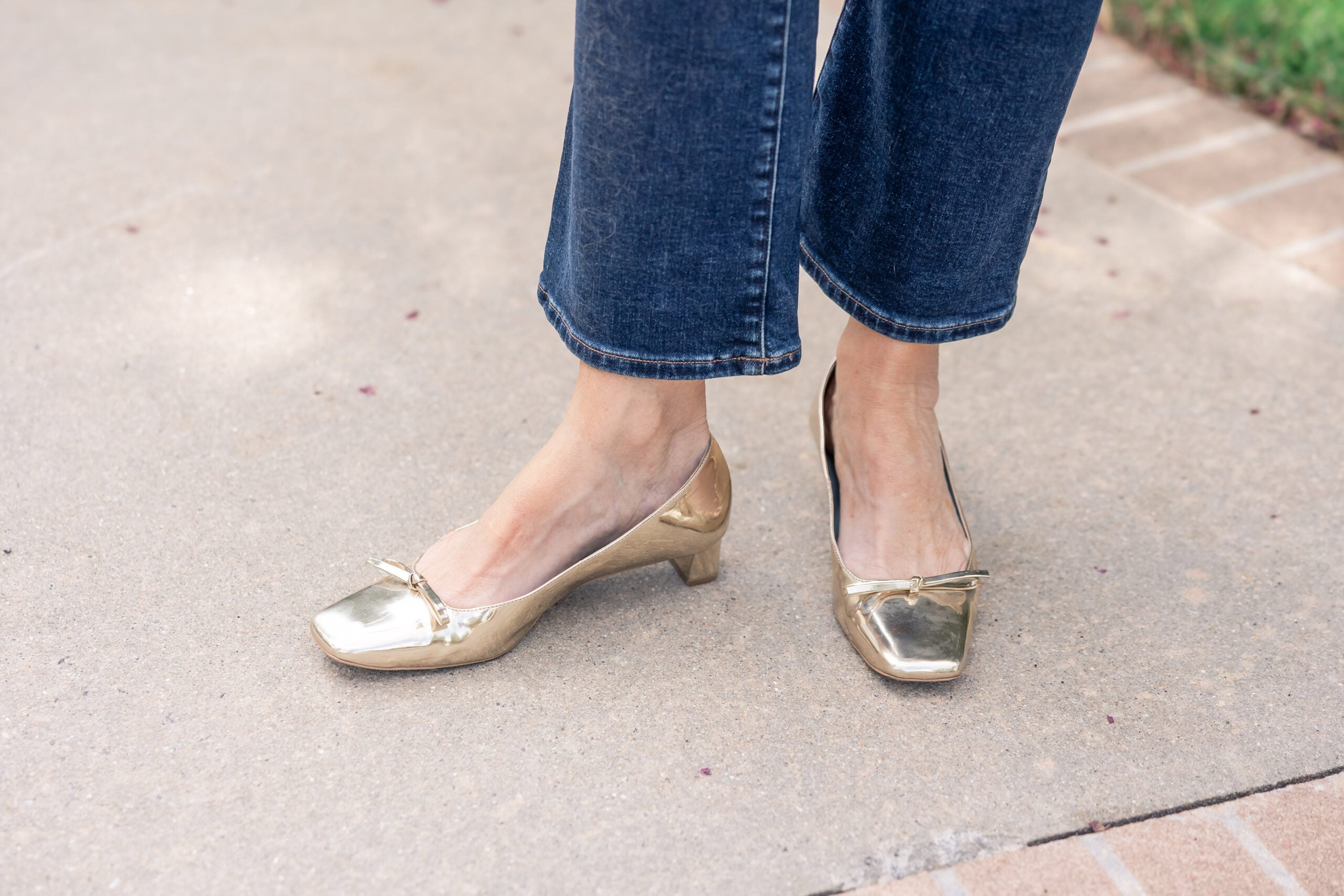 gold shoes