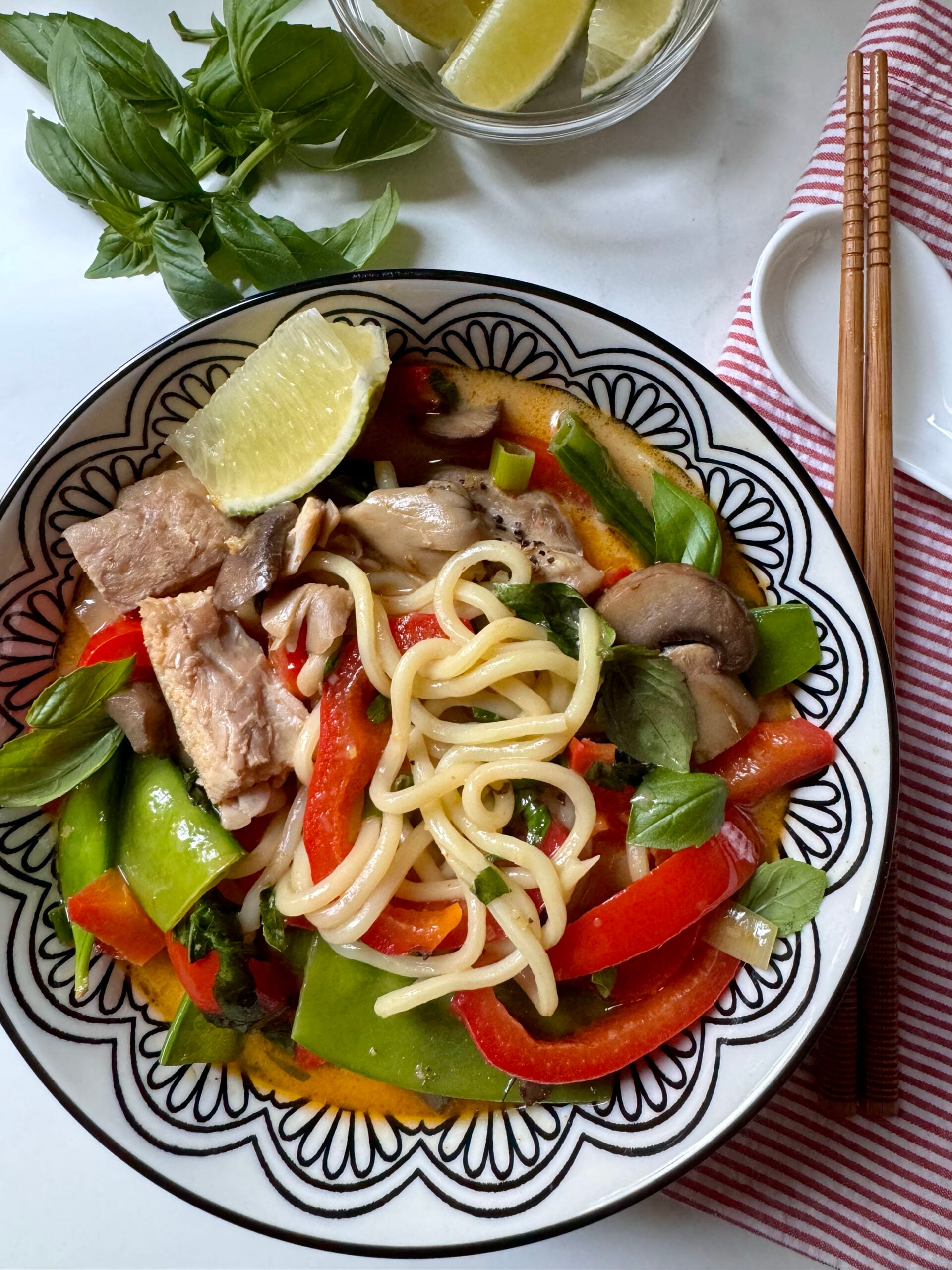 Curry Coconut Noodles plate