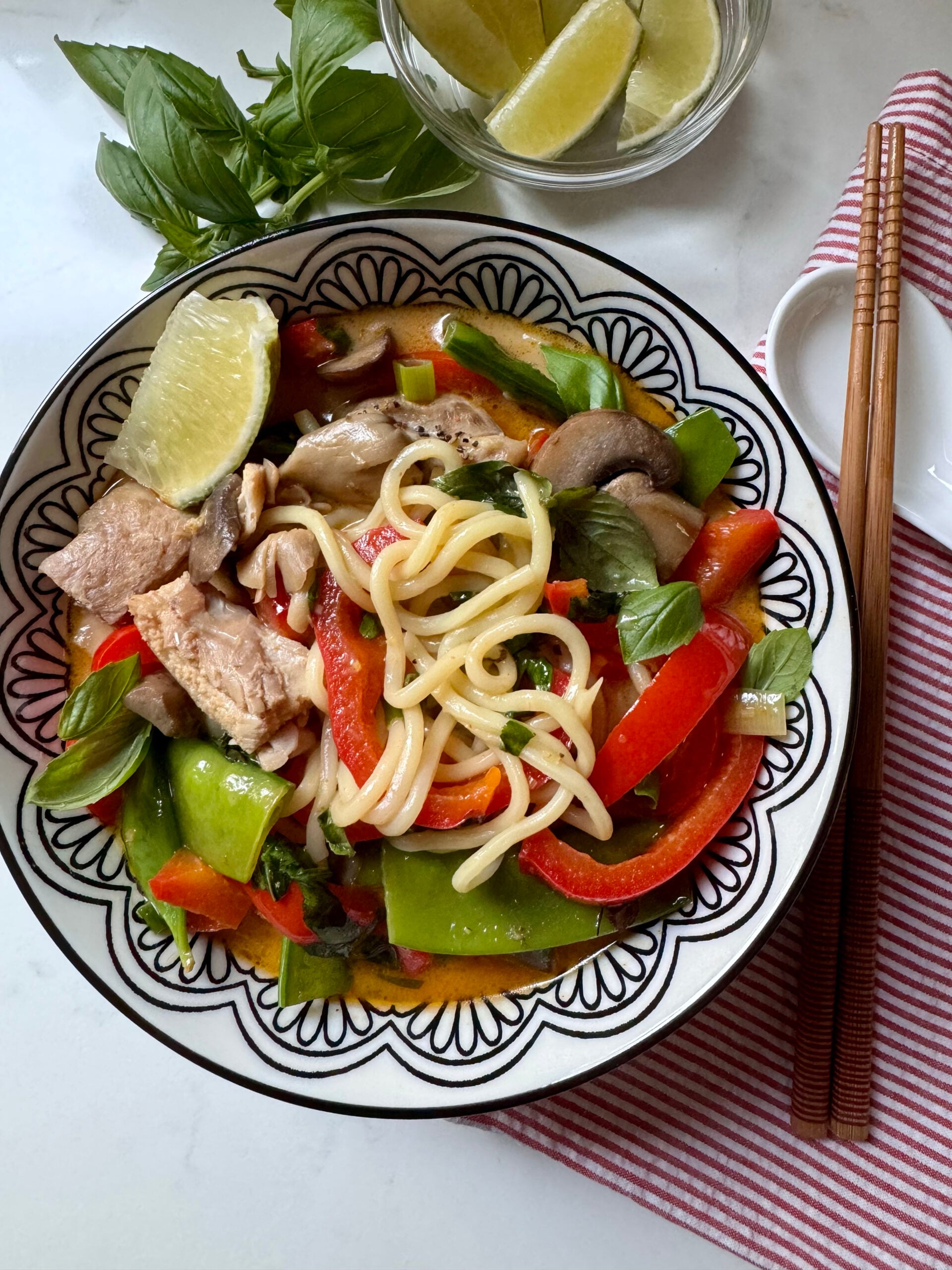 Curry Coconut Noodles serving