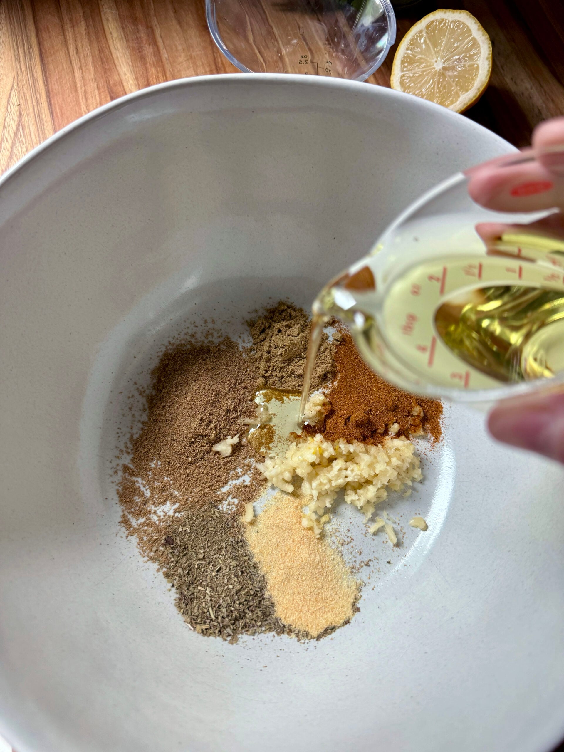 combine ingredients in bowl