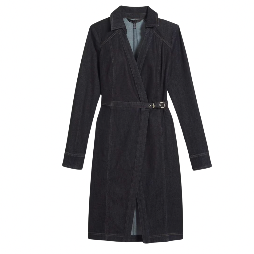 LWD for Spring 409 denim wrap dress