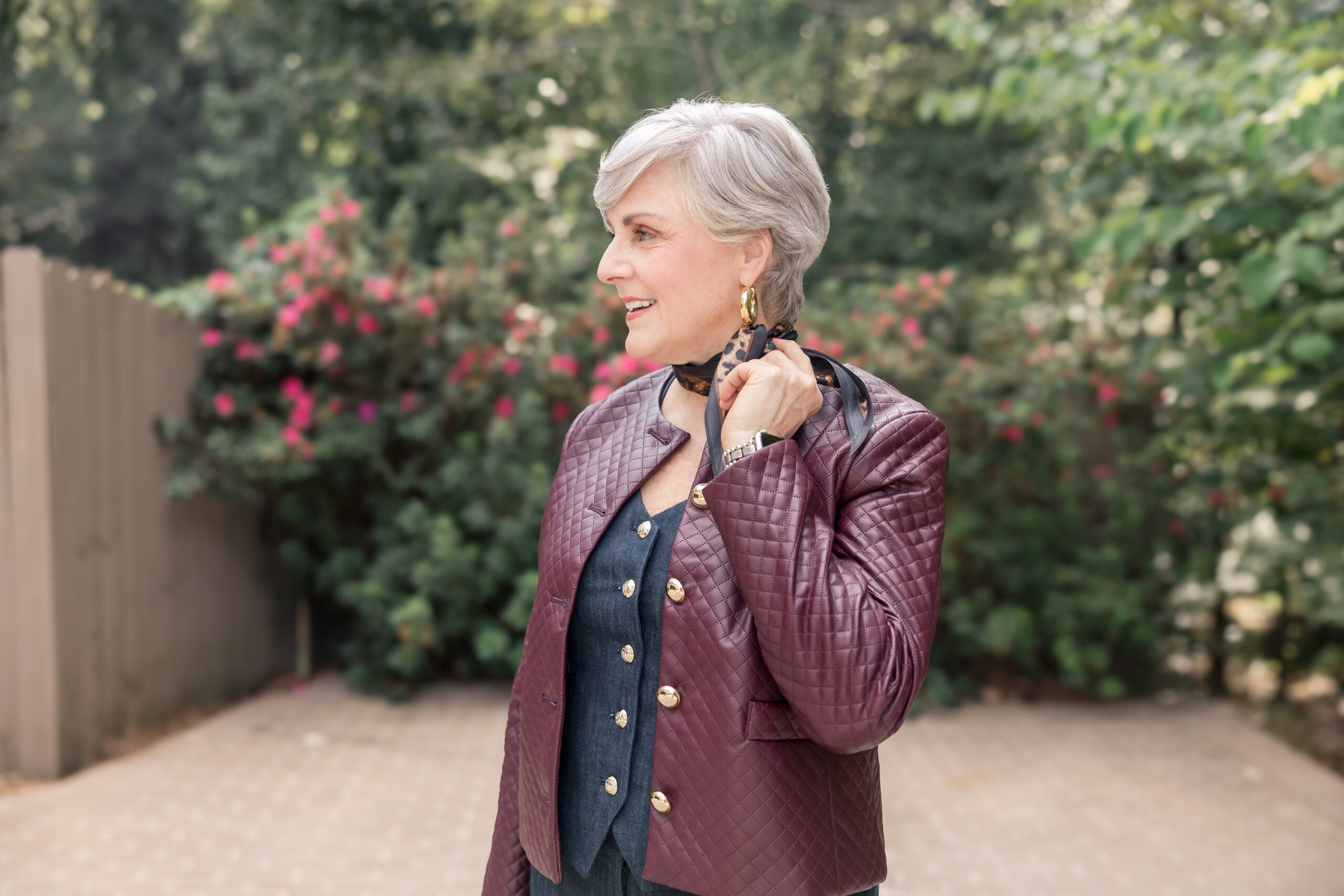 burgundy jacket