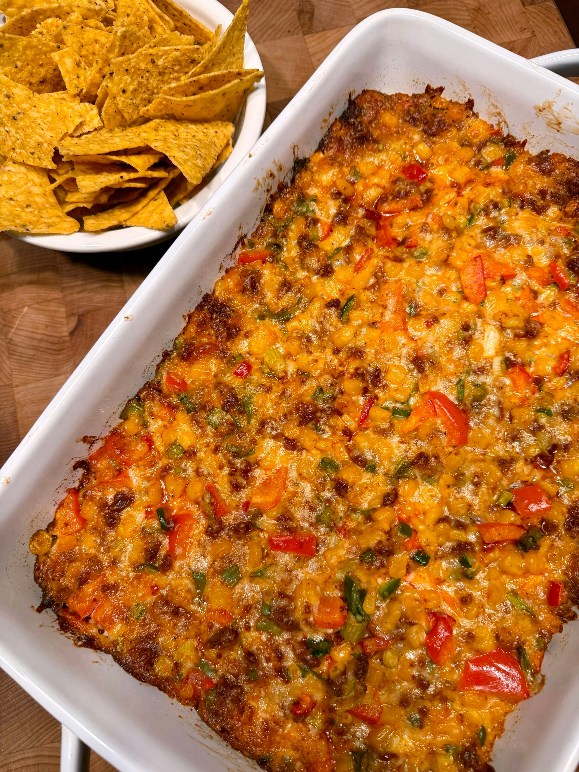 BAKED CHORIZO CORN DIP