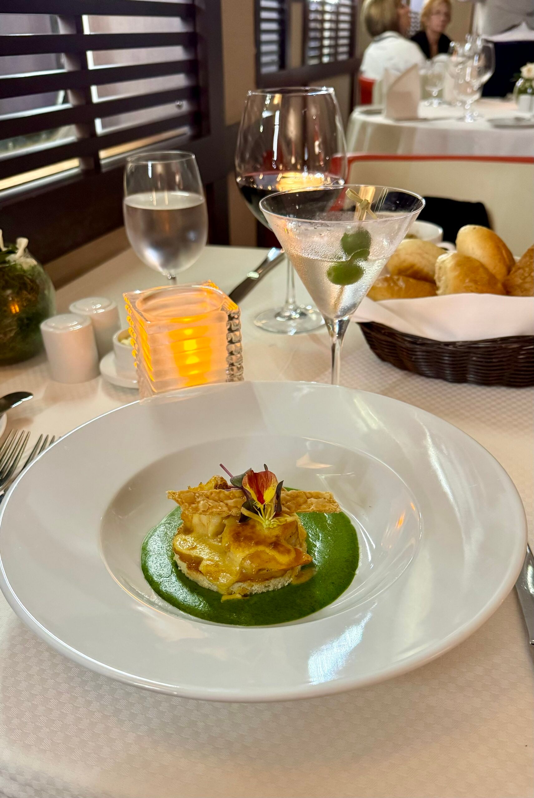 Mediterranean Cruise dinner course