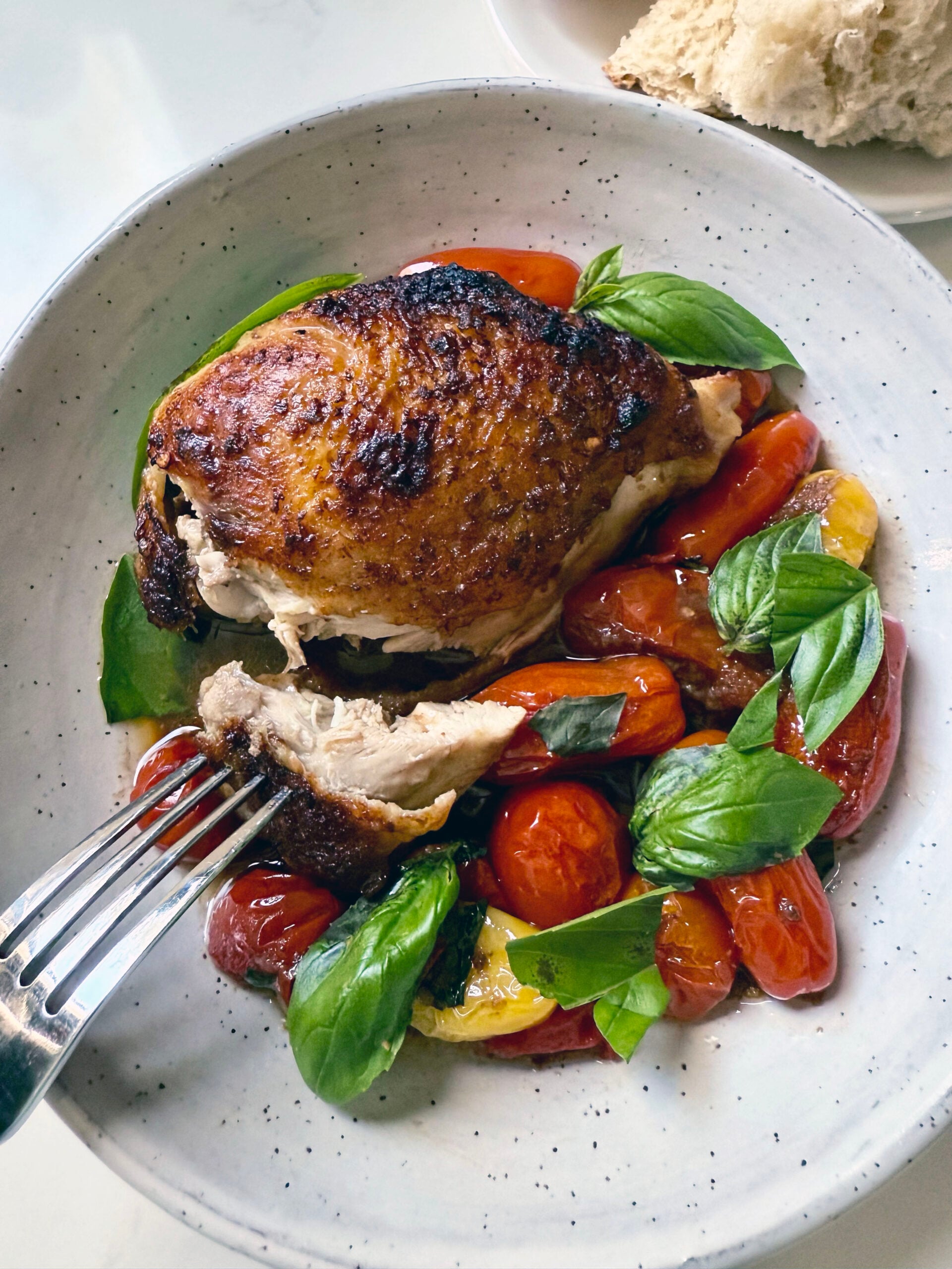 Balsamic Chicken Thighs with Burst Tomatoes recipe