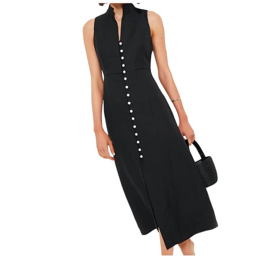 black Leighton midi dress
