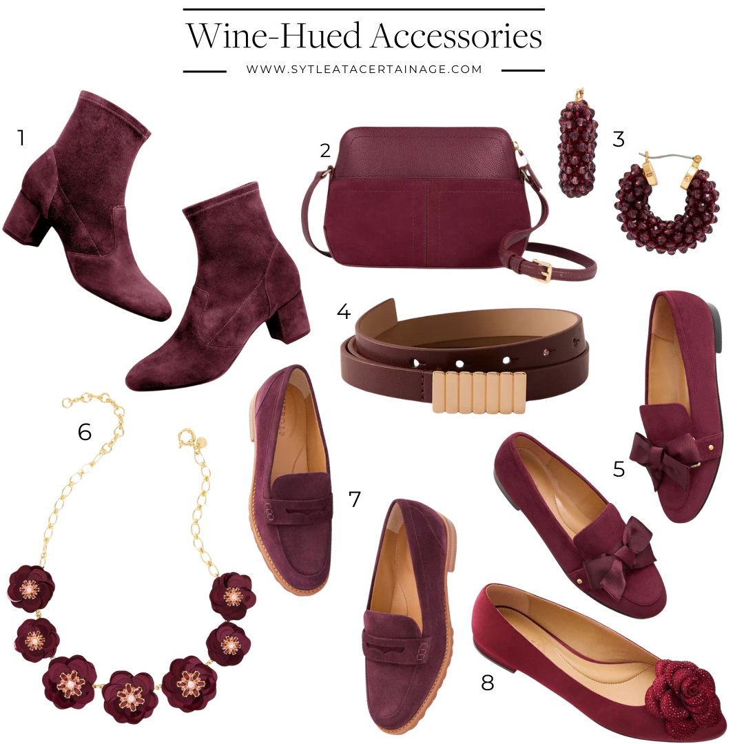 Wine-Hued Accessories