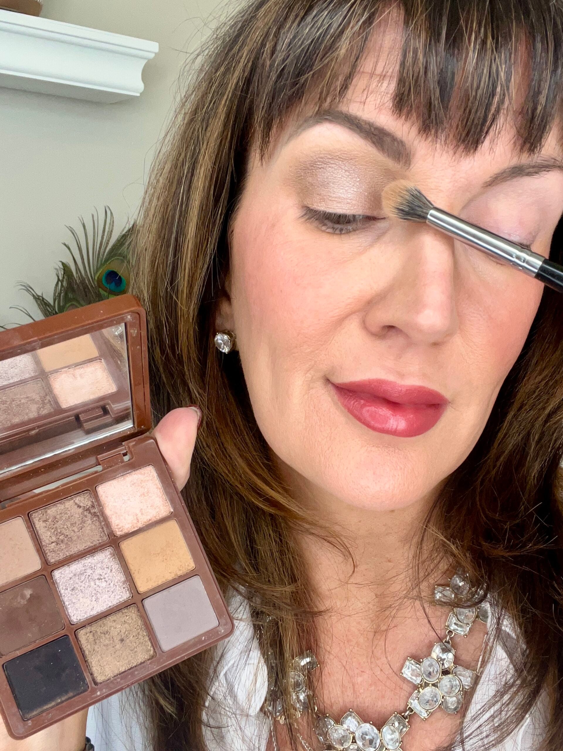 shimmery eyeshadow