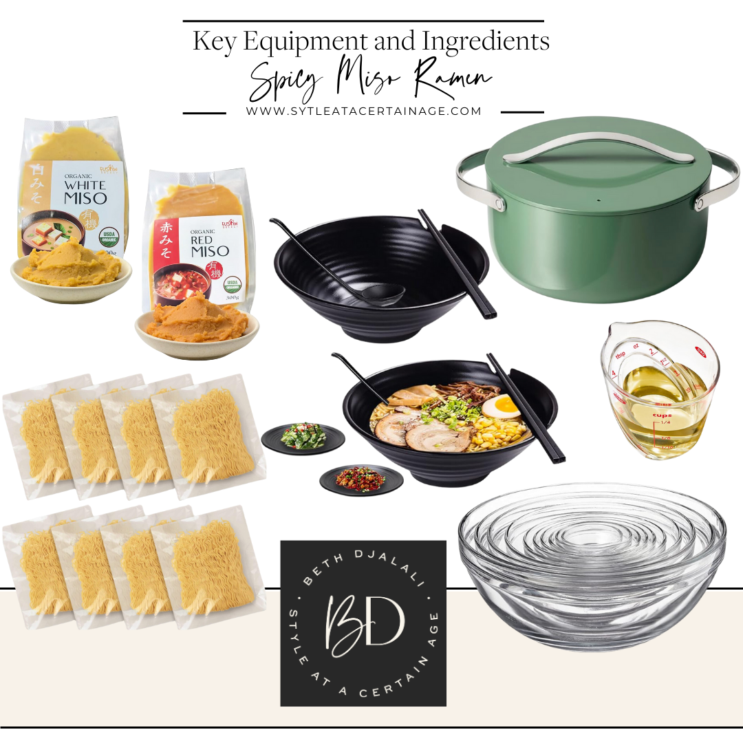 Spicy Miso Ramen Equipment and Ingredients