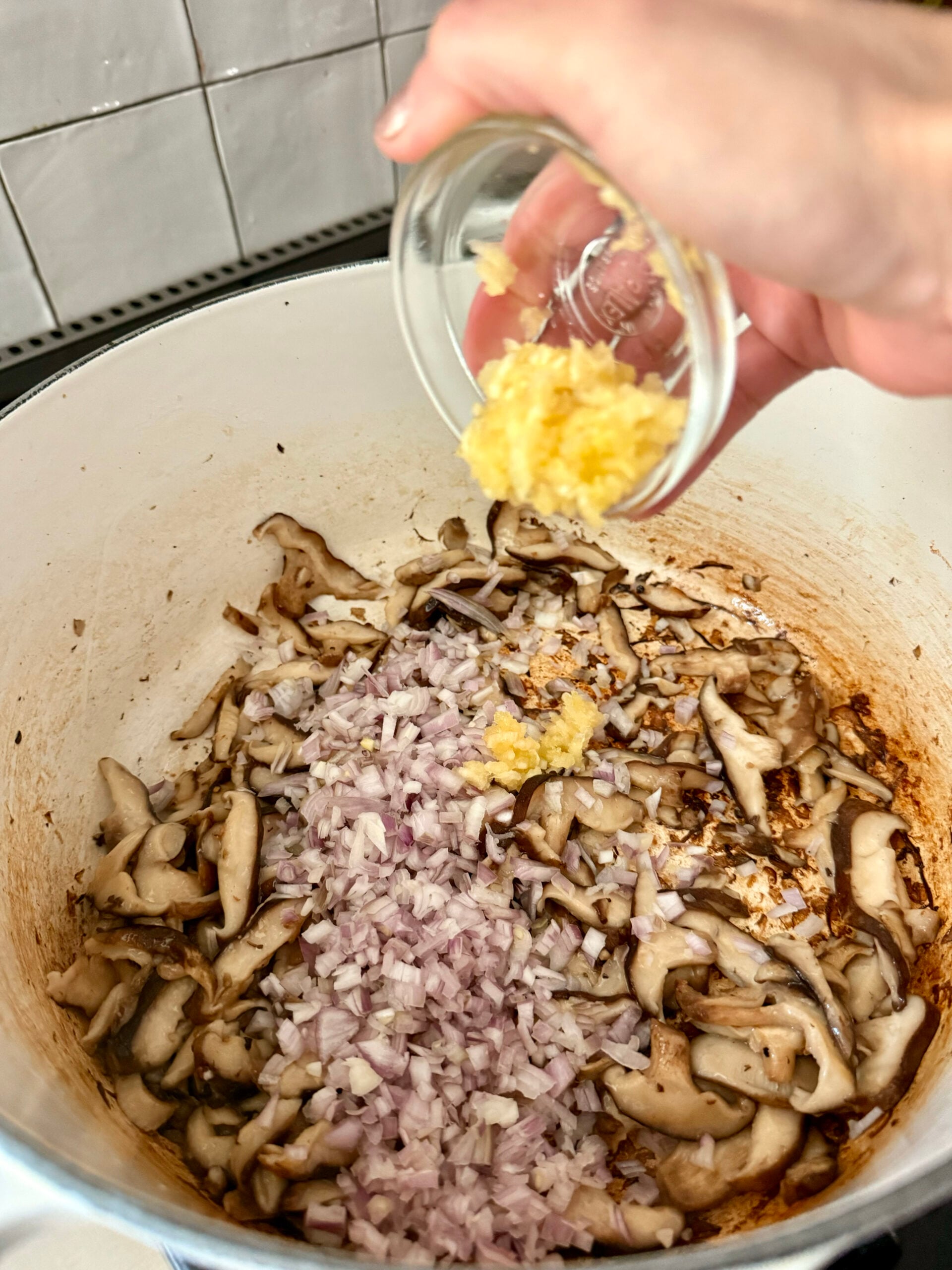 add the garlic