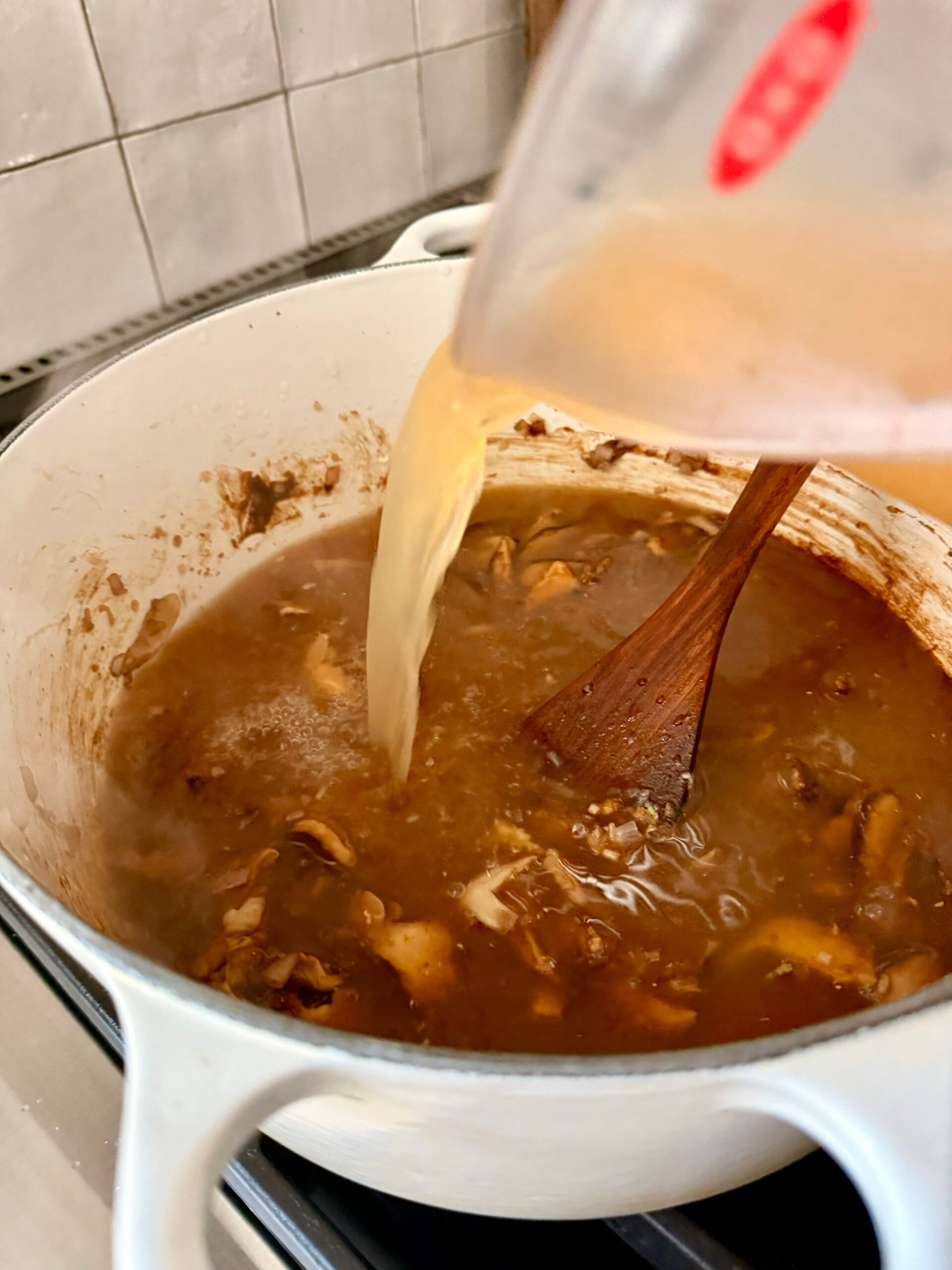 add the broth