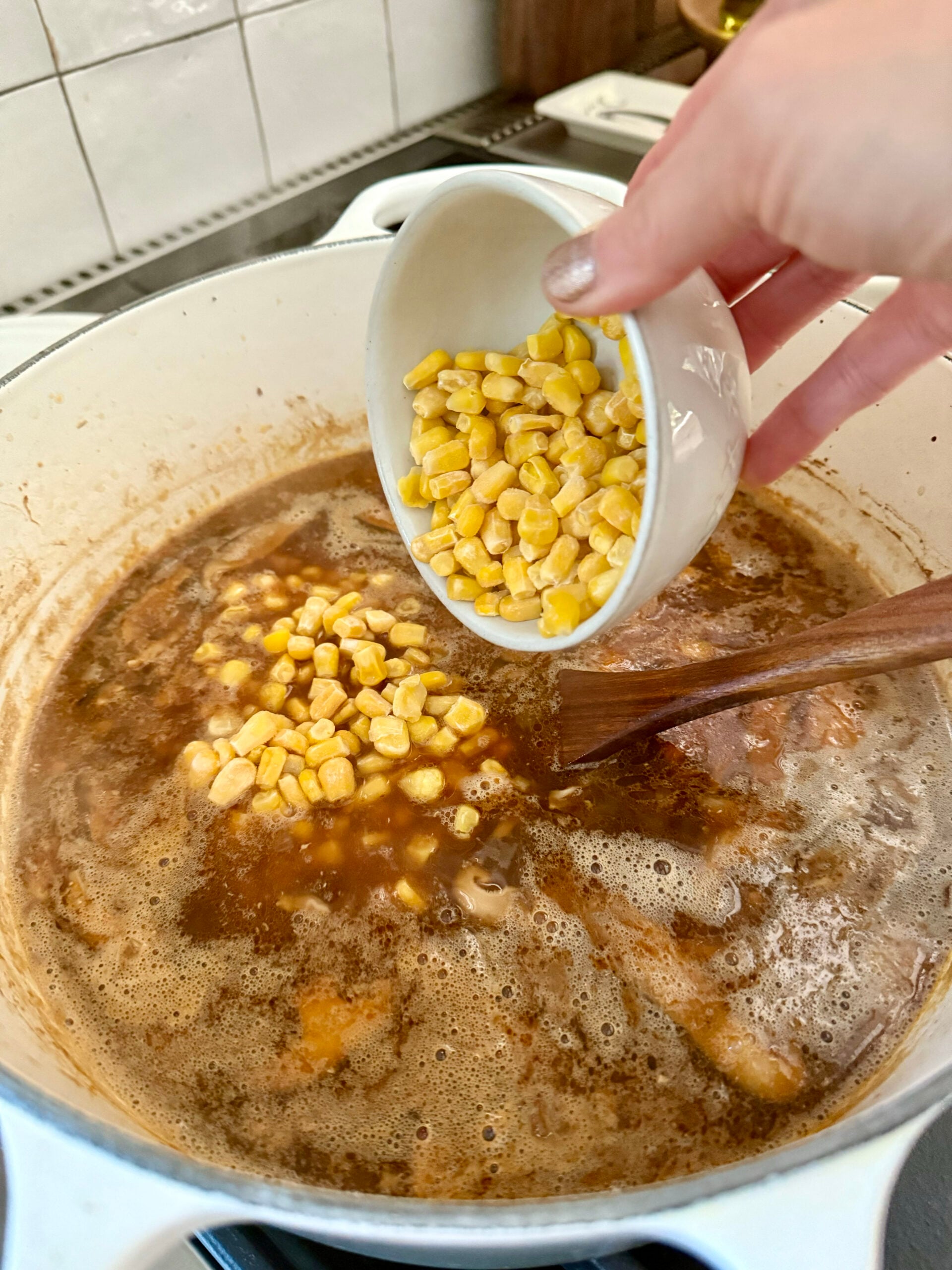 add the corn