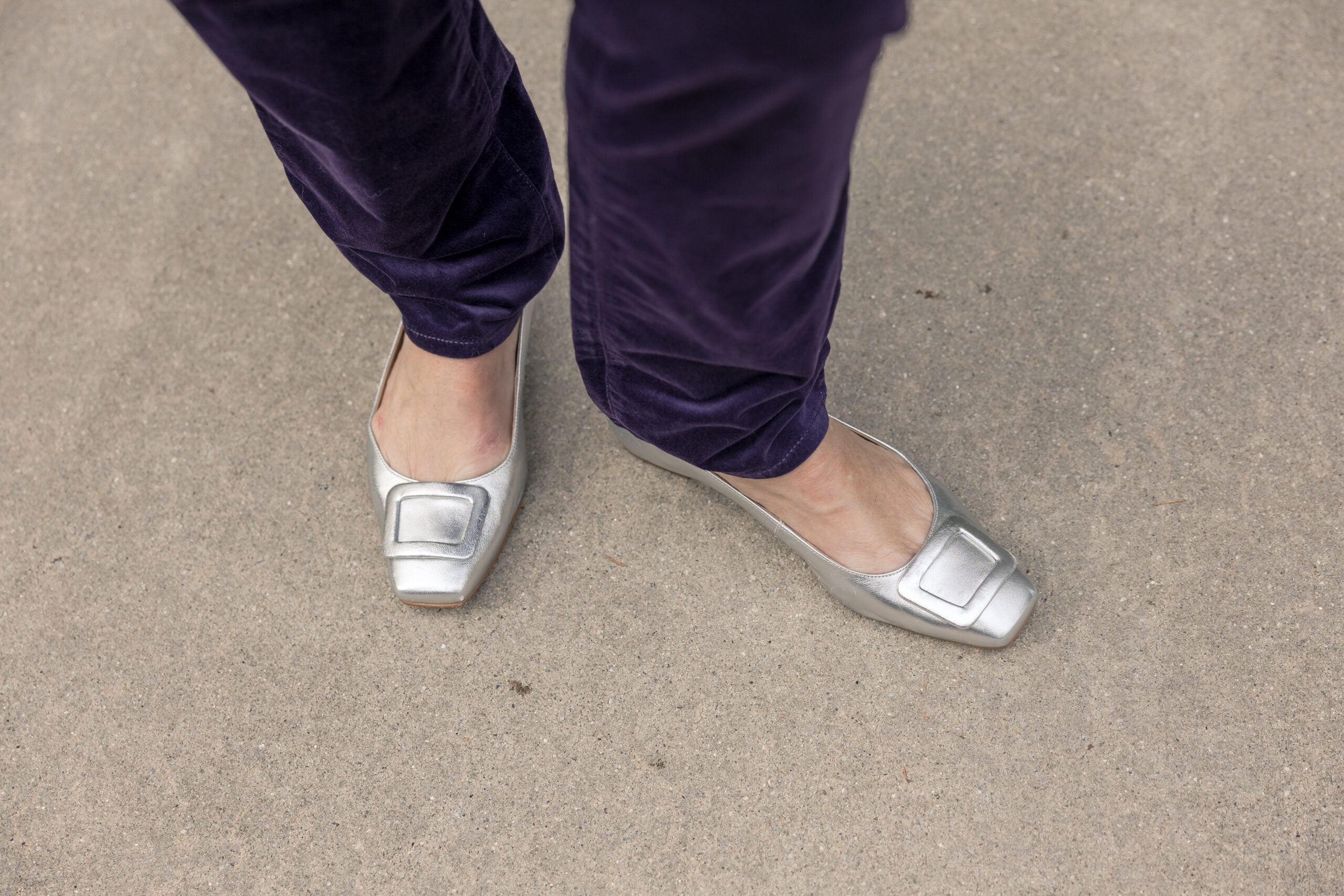 metallic flats