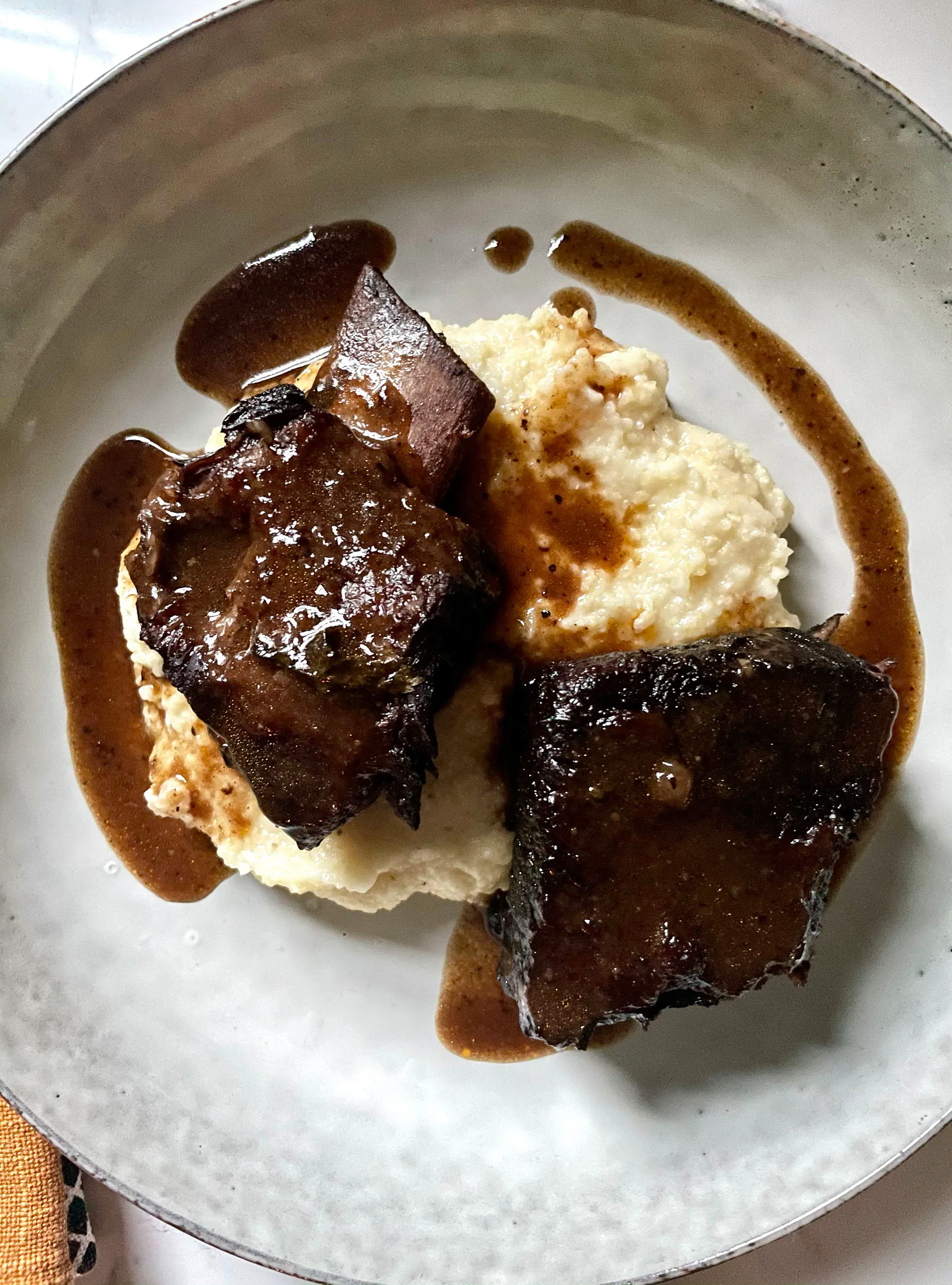 Red Wine Braised Short Ribs plate