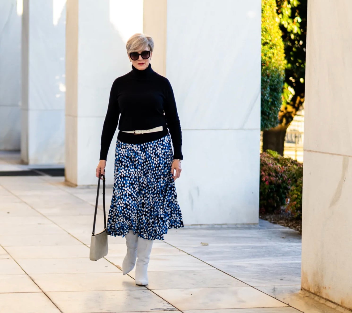 Midi Skirt and Sweater Combo