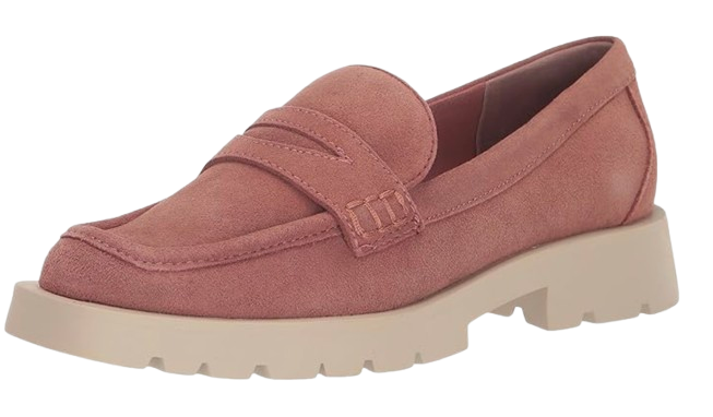 Mauve Suede Loafers