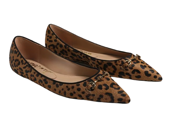 Leopard Print Pointed Toe Flat