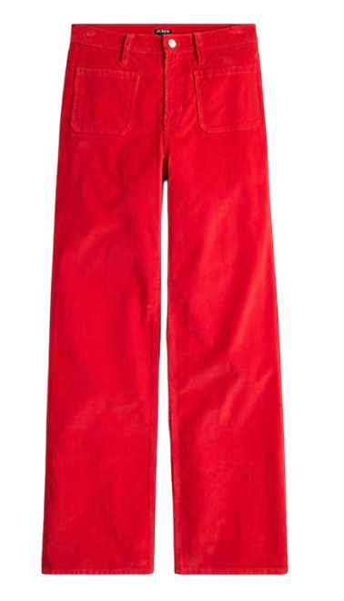 Petite Sailer Wide Leg Corduroy Pants