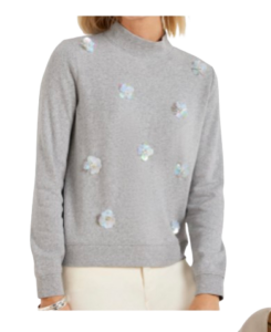 Embellished Mockneck Sweatshirt
