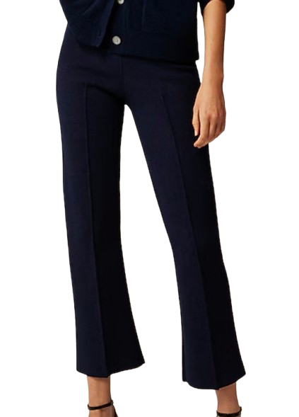 Knit Navy Ankle Pants