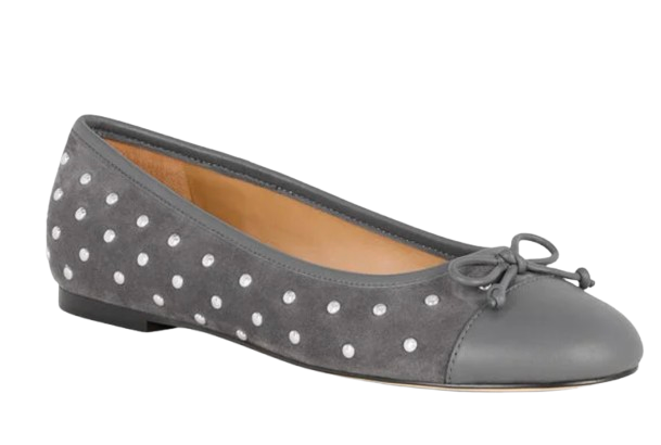 Studded Suede Ballet Flat